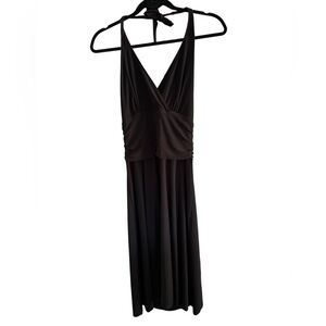 Evan Picone Black Halter High Low Dress